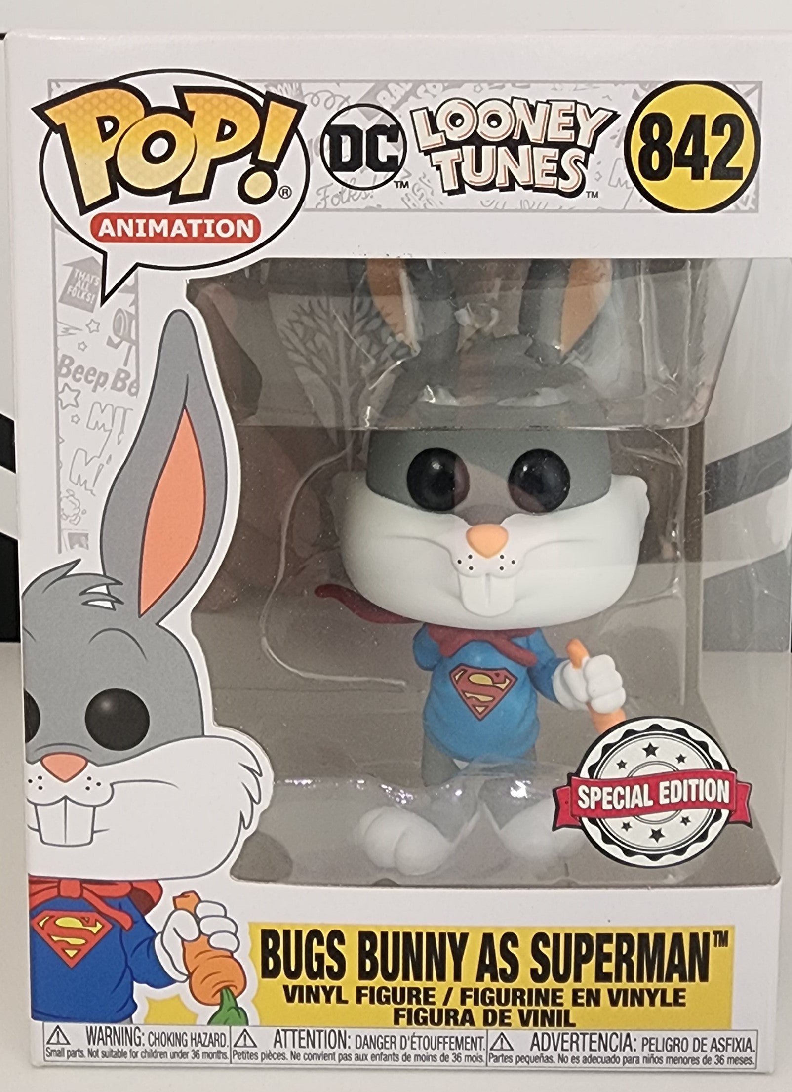 DC / Looney Tunes- Bugs Bunny as Super Man Pop! Vinyl Figure #842