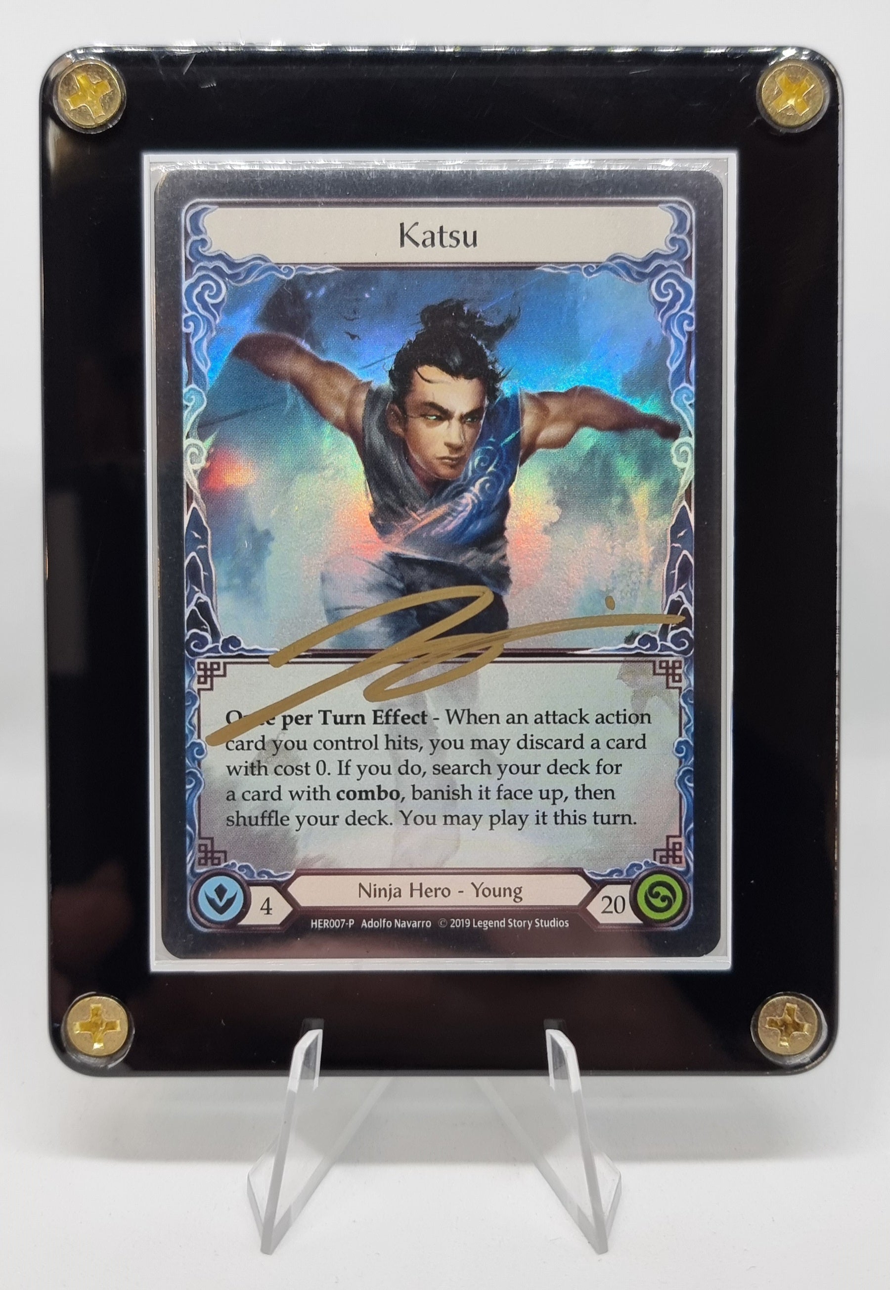 Katsu [HER007-P] (Promo)  1st Edition Rainbow Foil - Signed by James White (C/S)