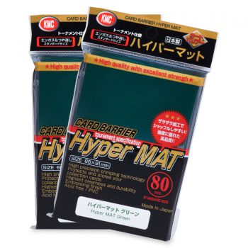 KMC Sleeves Hyper Mat Green - 80ct