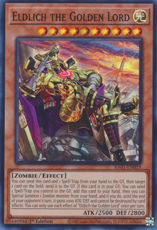 Eldlich the Golden Lord (Alternate Art) [RA01-EN019] Super Rare