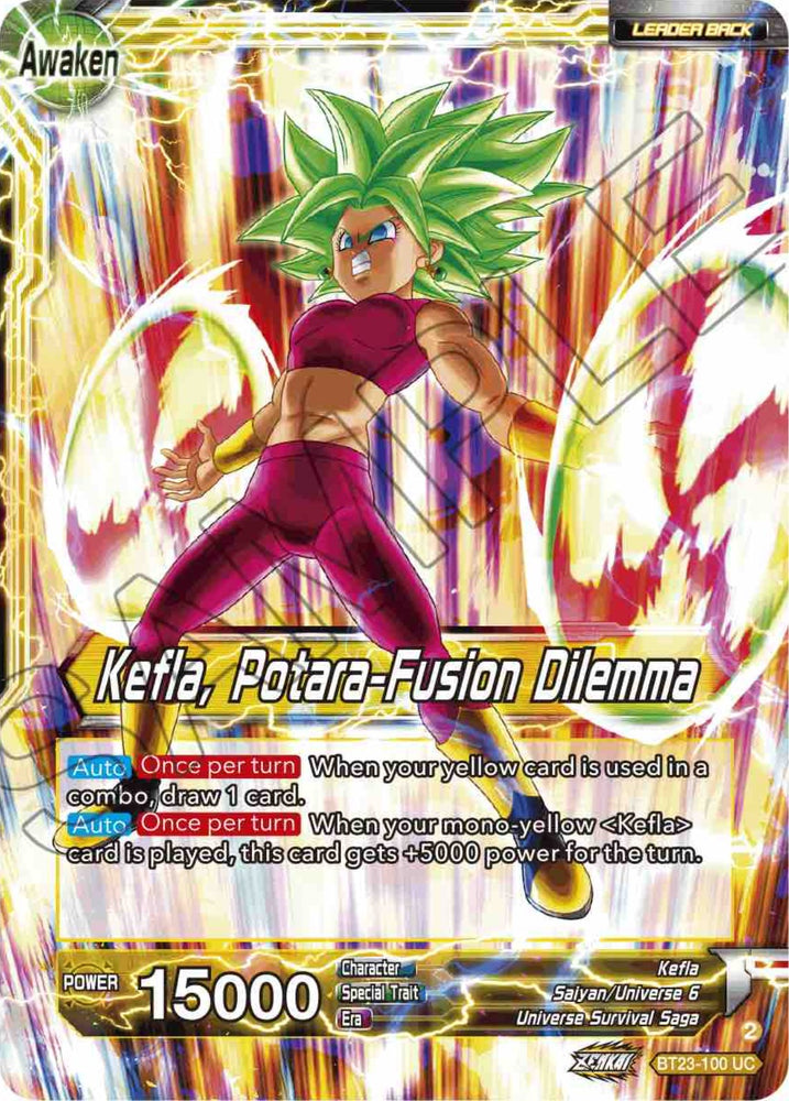 Kale & Caulifla // Kefla, Potara-Fusion Dilemma (BT23-100) [Perfect Combination]