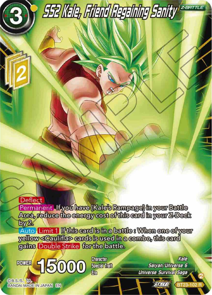 SS2 Kale, Friend Regaining Sanity (BT23-102) [Perfect Combination]