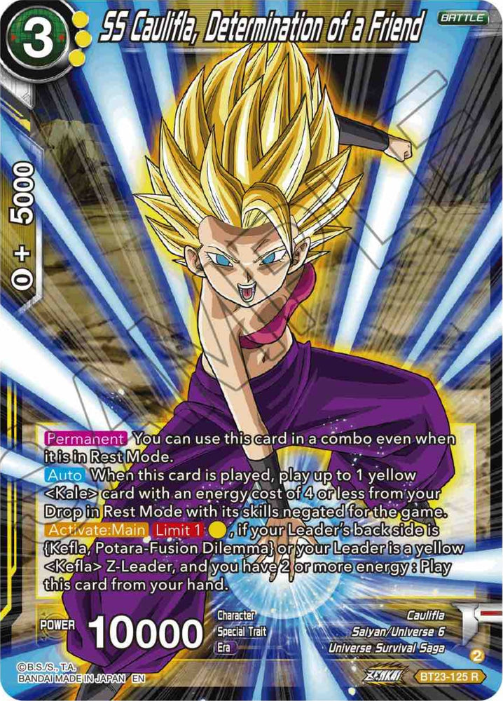 SS Caulifla, Determination of a Friend (BT23-125) [Perfect Combination]