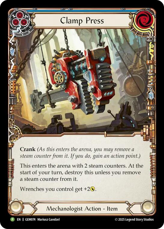 Clamp Press [GEM074] (GEM Pack 3)  Cold Foil