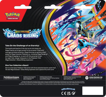 [PREORDER!!] Mega Evolution: Chaos Rising 3 Pack Blister (Charmeleon)