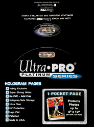 Ultra PRO: Platinum Hologram 1-Pocket Pages - 3-Holes (8" x 10" / Individual Page)