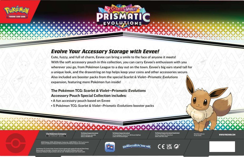 POKMON TCG Scarlet & Violet 8.5 Prismatic Evolutions Accessory Pouch POKMON TCG Scarlet & Violet 8.5 Prismatic Evolutions Accessory Pouch