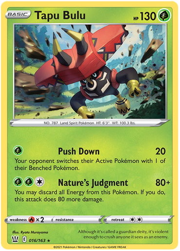 Tapu Bulu (016/163) (Theme Deck Exclusive) [Sword & Shield: Battle Styles]