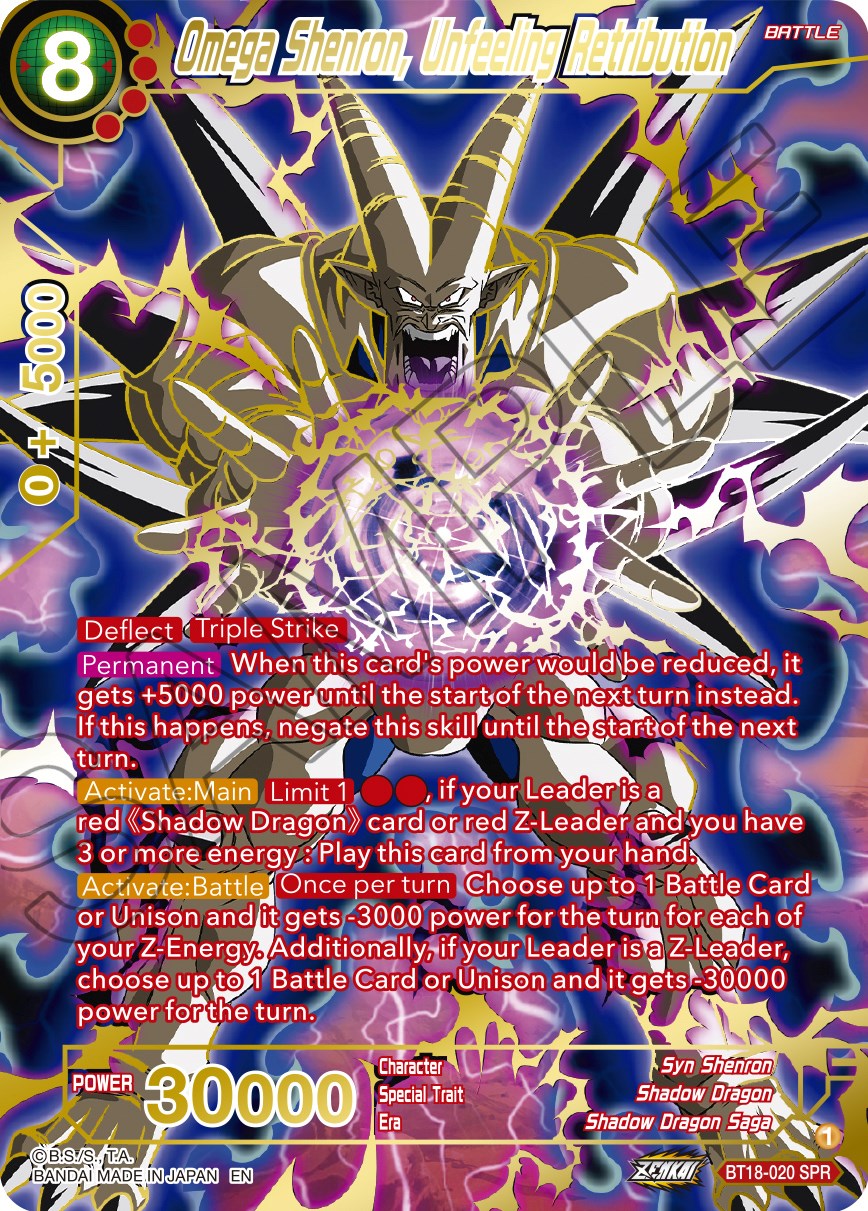 Omega Shenron, Unfeeling Retribution (SPR) (BT18-020) [Dawn of the Z-Legends]