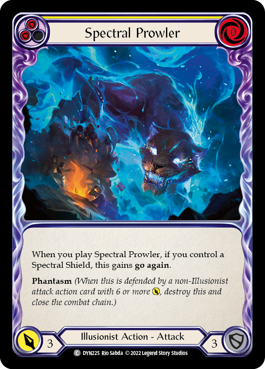 Spectral Prowler (Yellow) [DYN225] (Dynasty)  Rainbow Foil