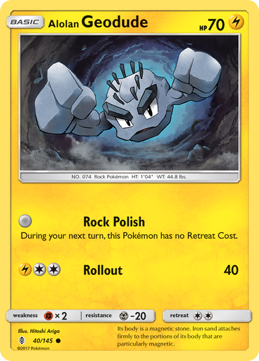 Alolan Geodude (40/145) [Sun & Moon: Guardians Rising]