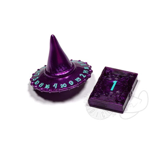 PolyHero Dice - Wizard d20 Wizard Hat and d2 Spellbook in Wizardstone