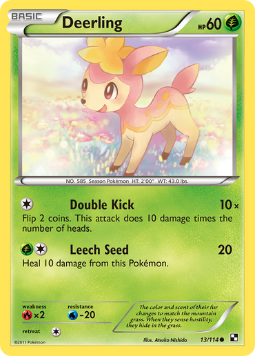 Deerling (13/114) [Black & White: Base Set]