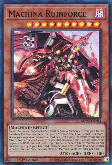 Machina Ruinforce [MP22-EN203] Super Rare